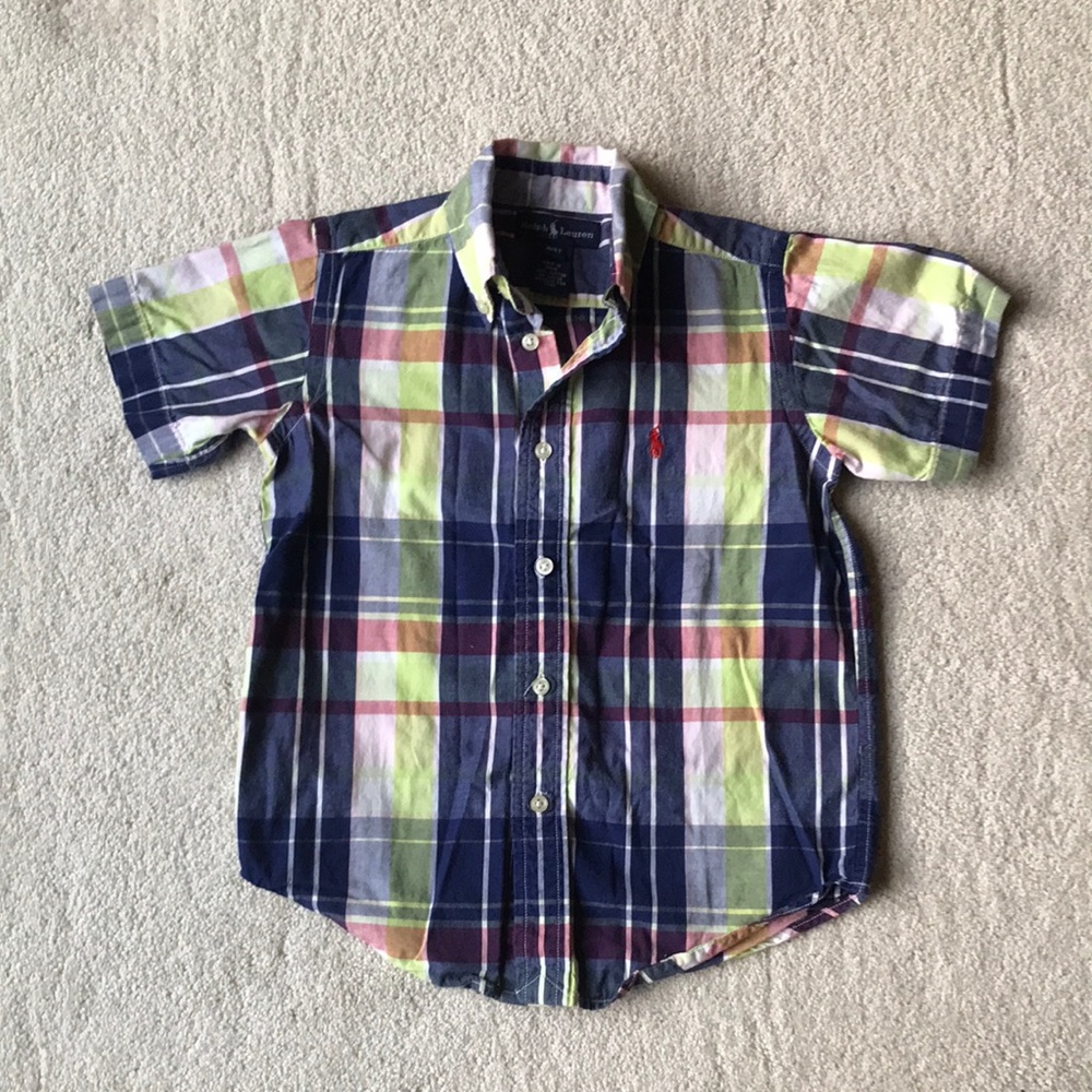 Ralph Lauren boys short sleeve button down size 4
